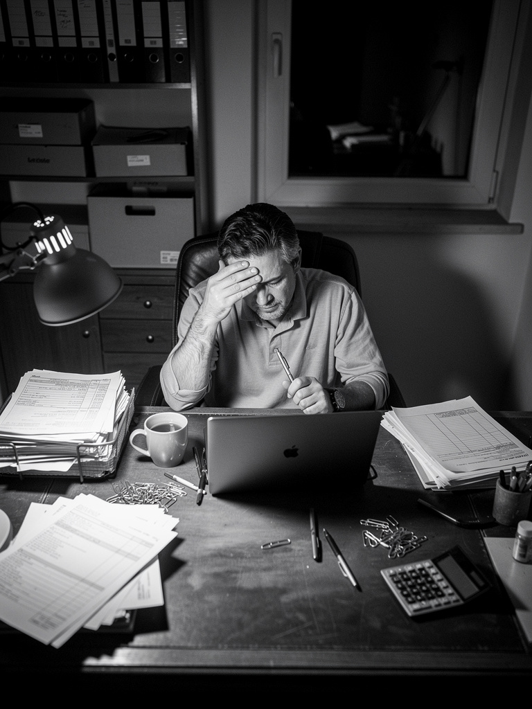 Late night paperwork